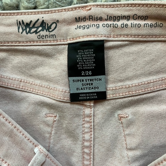 Mossimo Denim blush pink mid rise crop jegging - Picture 3 of 11